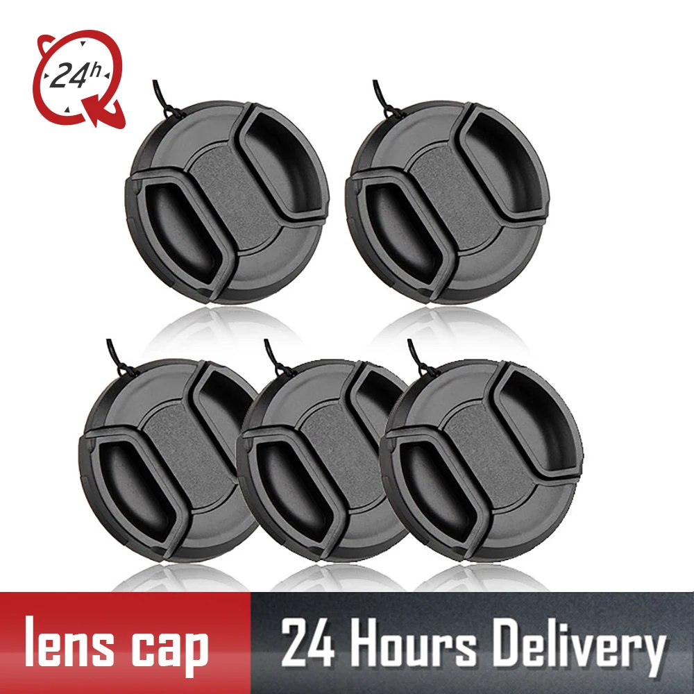 2020 NEW 49 52 55 58 62 67 72 77 82 86mm center pinch Snap-on cap cover Lens Cap for canon/nikon | Электроника