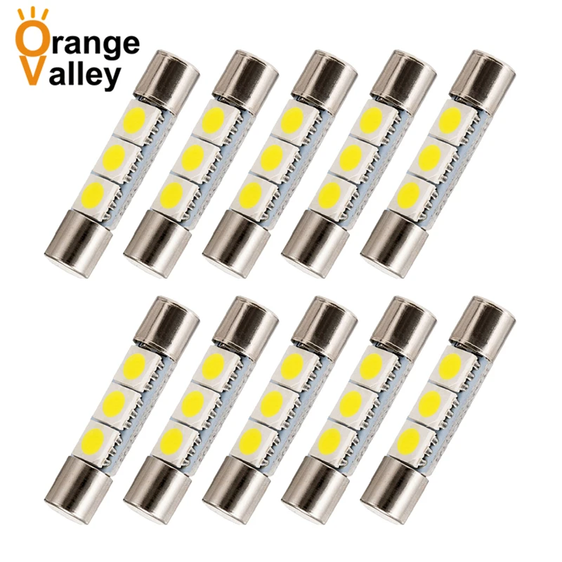 10Pcs High Quality 29mm 3 SMD 5050 LED Car Auto C5W Interior Dome Festoon Vanity Mirror Sun Visor Lights Bulb Lamp DC12V | Автомобили и