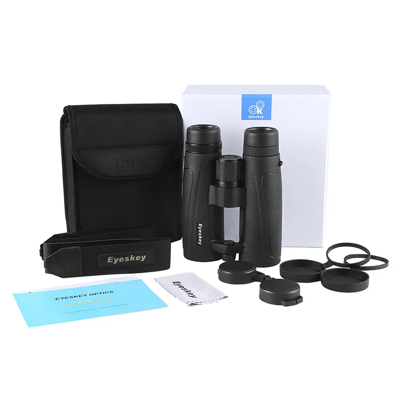 Водонепроницаемый бинокль с зумом ED Glass 8X42 Eyeskey Bak4 Prism Optics мощный телескоп для