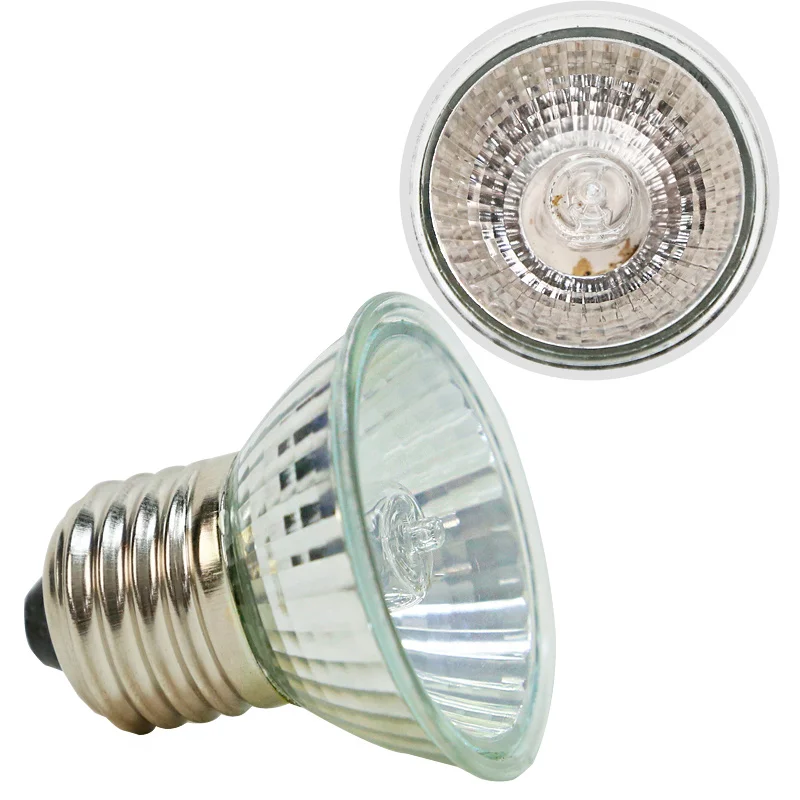 Lámpara de calefacción para reptiles de 25/50W, luces de quemadura solar de tortuga UVB ajustables, lámpara solar de espectro completo, iluminación de preservación de calor cálida