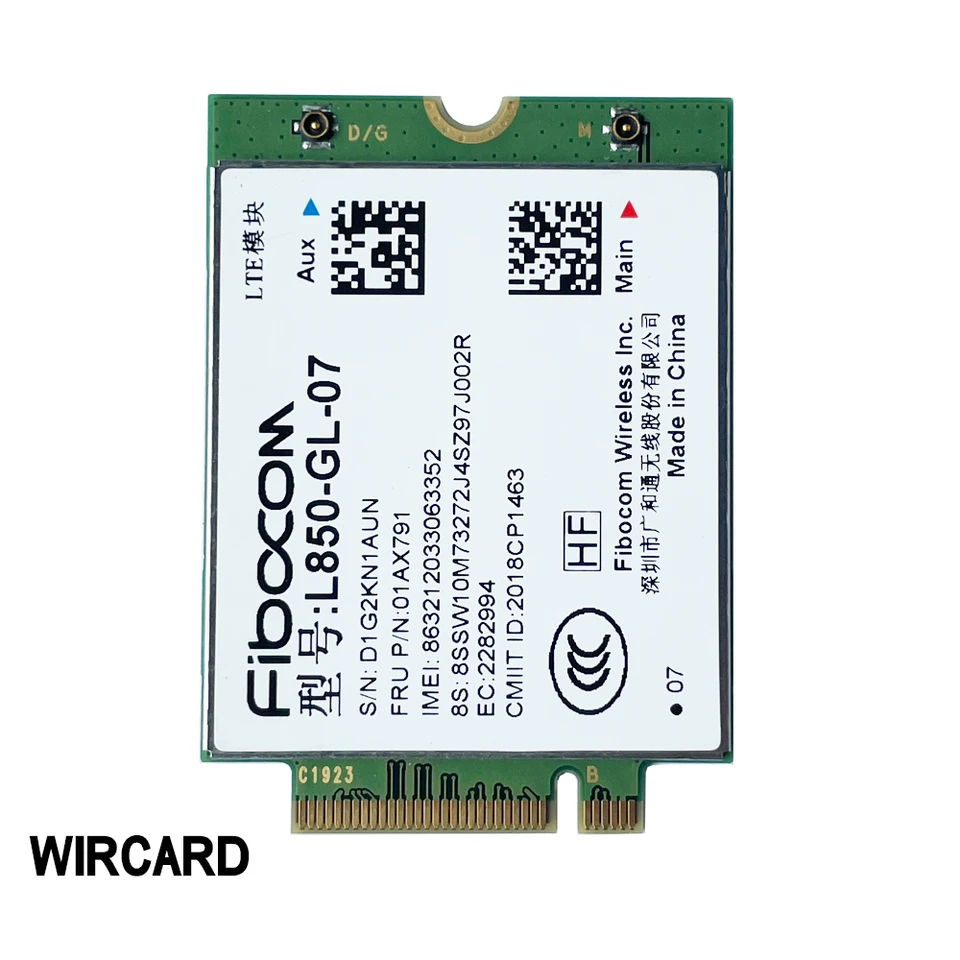 WIRCARD L850-GL FRU 01AX791 4G Card for Thinkpad X1 Carbon