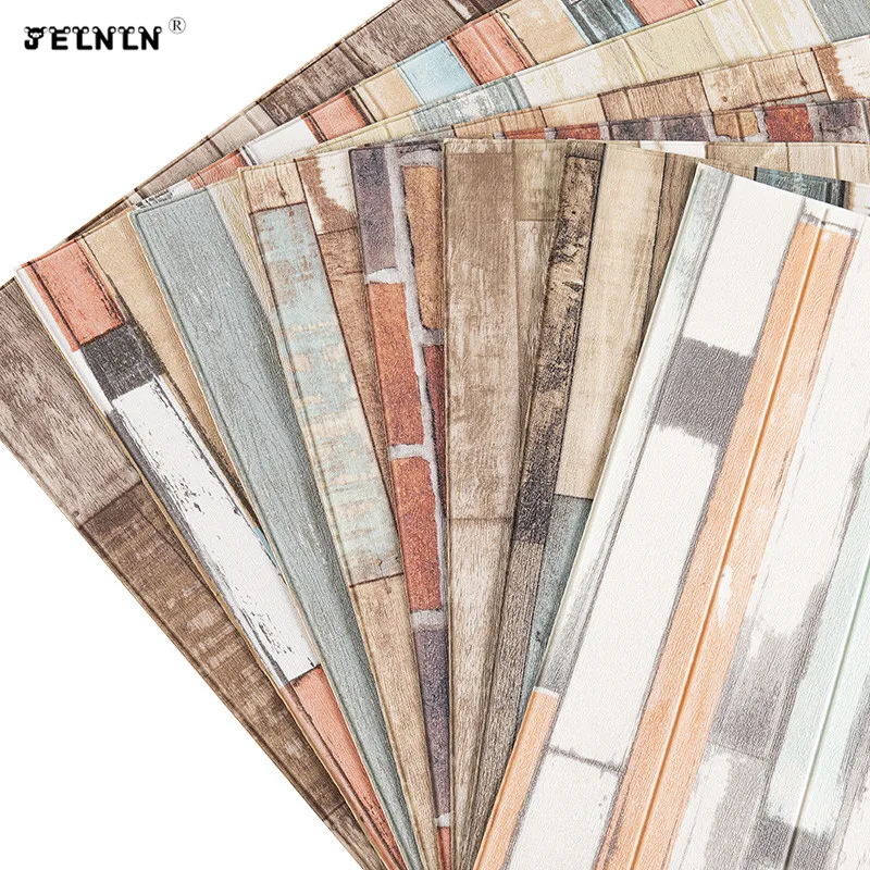 

Color wood grain pattern wall sticker waterproof foam wood grain wallpaper self-adhesive wooden board wall decoration sticker