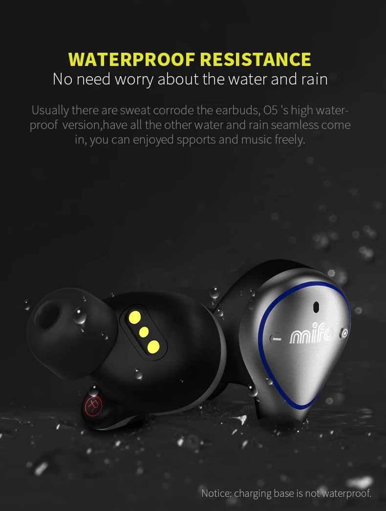 Наушники Mifo O5 PLUS, Bluetooth 5,0, настоящие беспроводные наушники, спортивные, для бега, Handfree, водонепроницаемые, с шумоподавлением, Tws, гарнитура