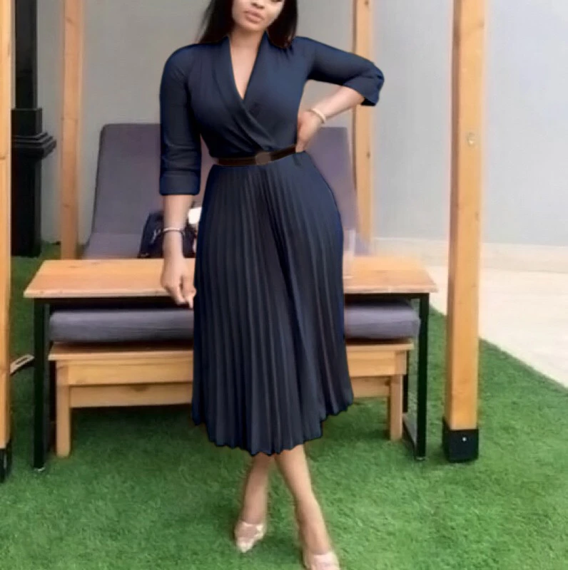 mid calf pleated dresses