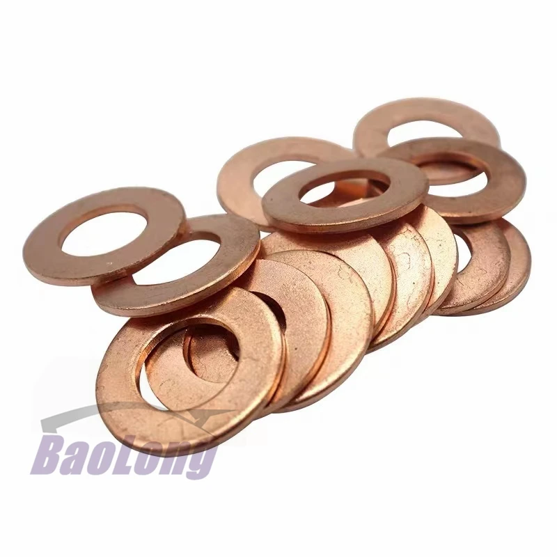 Diesel Injector Seal Kits 100PCS 7&times;15mm 7&times;13mm 9&times;18mm Diesel Common Rail Injector Nozzle Copper Seal Washer Fuel Pump Gasket For Bosch Denso CAT