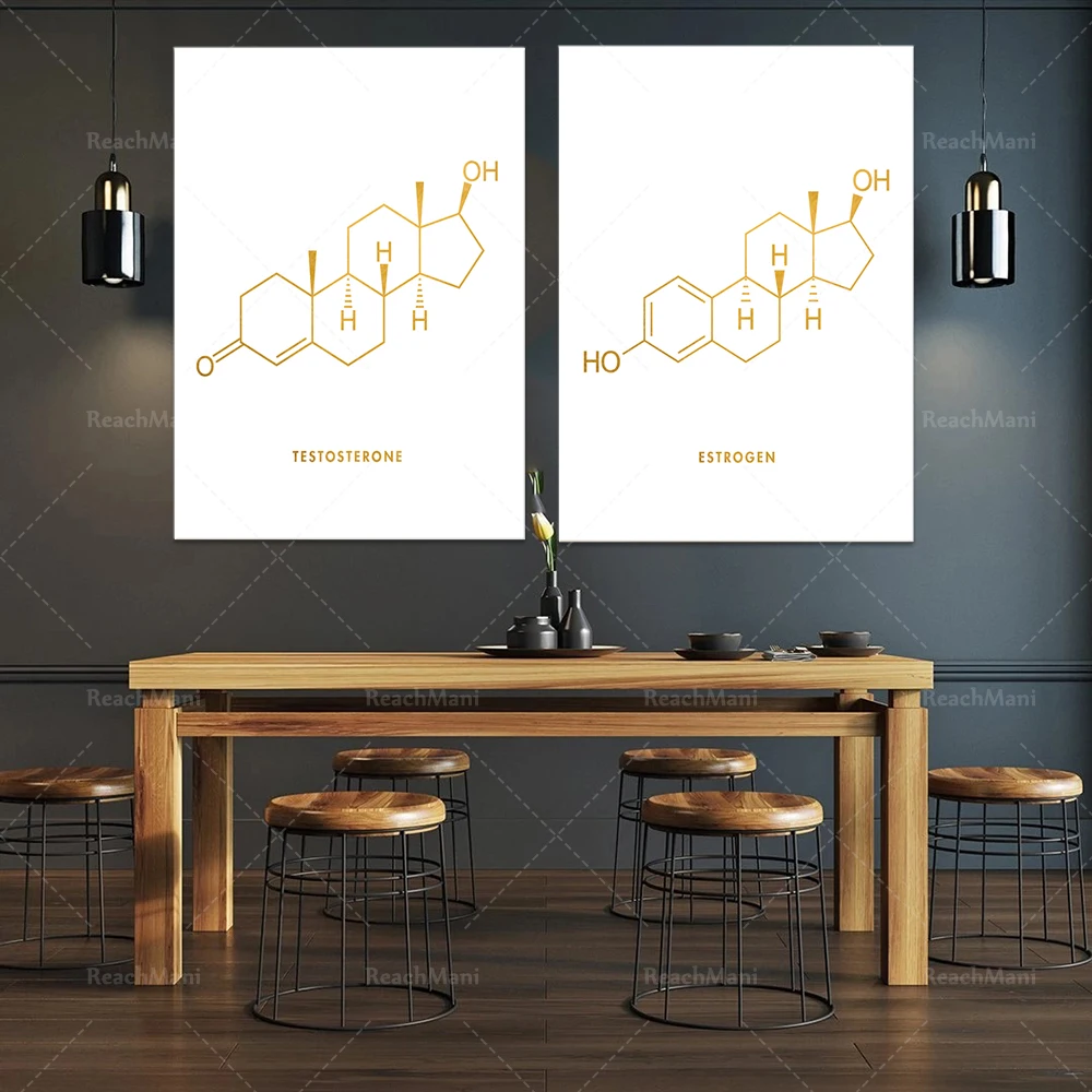 Set Di Stampa Per Compresse Molecolare Di Alcali 2-Arte Molecolare Per Pareti-Decorazione Domestica Per Studenti Di Cura-Poster Di Arte Medica