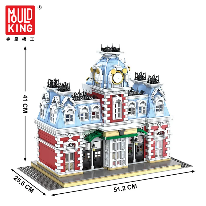 

11004 3132pcs In stock MOULD KING Street View Creator Series Dream Kingdom Station Model Building Blocks Bricks education Toys