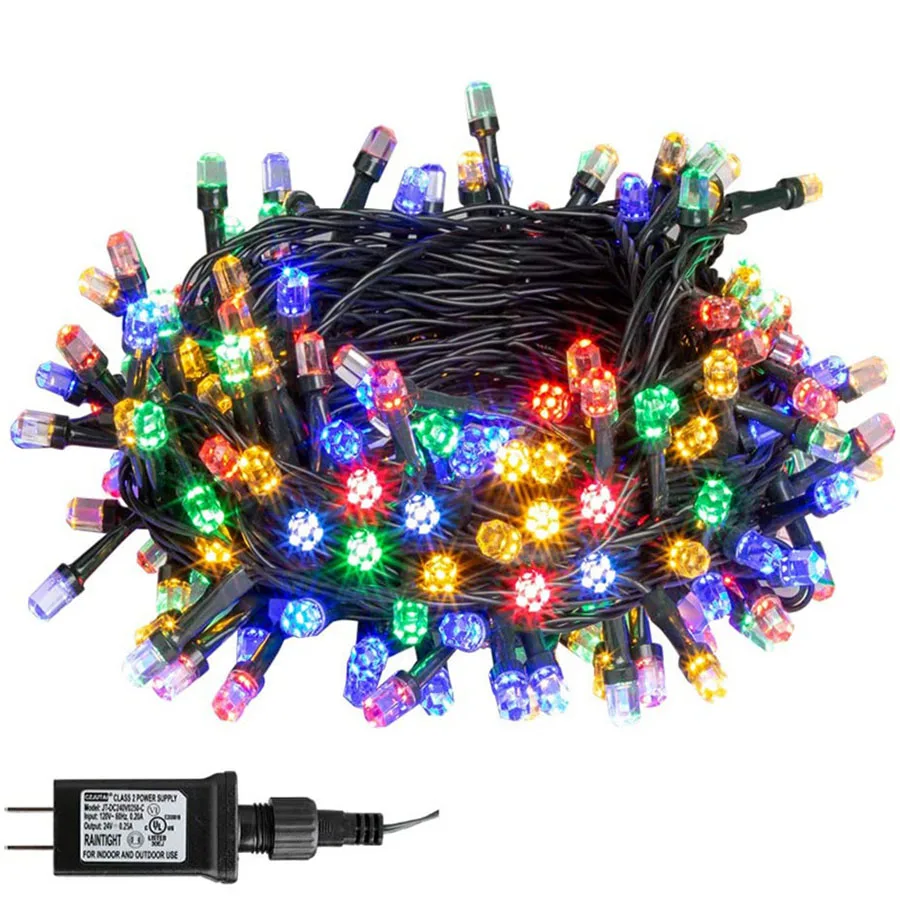 

20M 200LED Star Outdoor String Lights Christmas Lights Xmas Tree Decor Mini Green Wire Fairy Lights with 8 Lighting Mode
