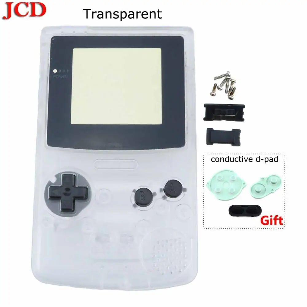 No6 Transparent JCD для GBC полный корпус оболочка Крышка для nintendo Ремонт Запчасти для Gameboy часть корпус оболочка подарок проводящая d Упаковка блока промокательной почтовой бумаги - Цвет: No6 Transparent