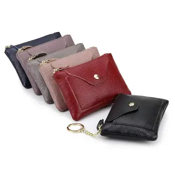 

1pc Mini Tote Bag Multi-function Zipper Coin Purse PU Wallet Portable Wallet for Women Ladies (Black)
