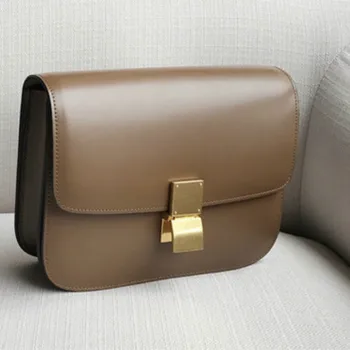 

Stewardess Bag Genuine Leather Tofu Bag Luxury Design Handbag Famous Brand Casual Fashion Single Shoulder Bags for Women 2020