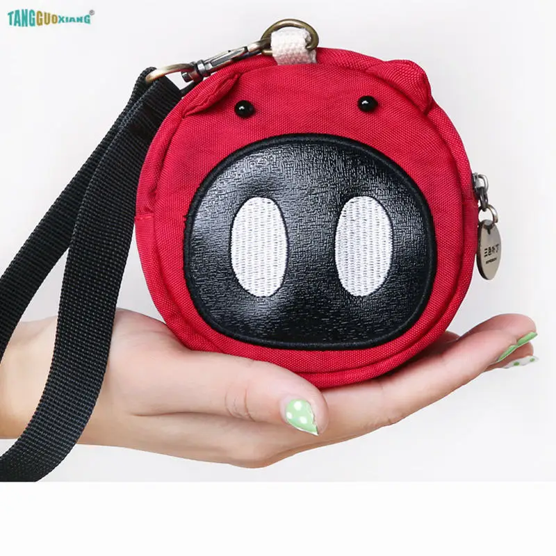 4-Color Personality Coin Purse Animal Mini piggy wallet Cosmetic Packet pig package Kids toy Small Bag Girl Gift - Цвет: Красный