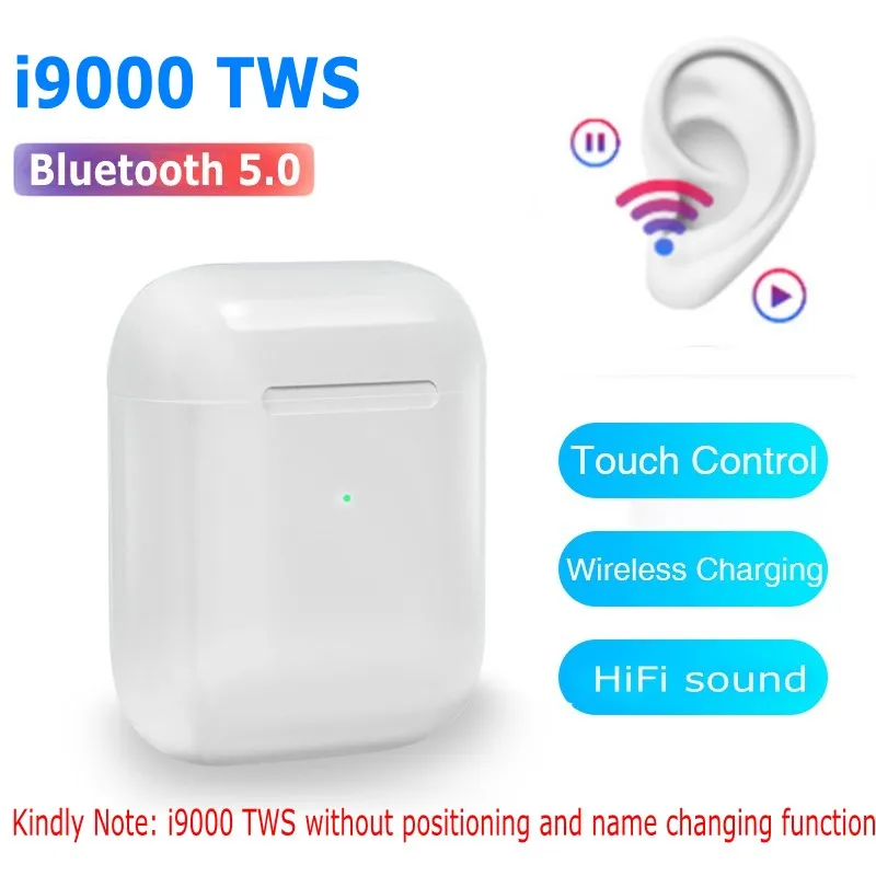 i9000 TWS Новинка i200000 TWS gps позиционирование+ изменение имени Bluetooth наушники в уши обнаружения беспроводные наушники pk i20 i500 i100000 TWS - Цвет: i9000 TWS