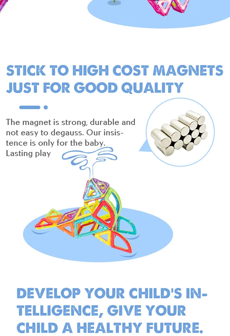 DIY большой размер Магнитный конструктор Набор для строительства модель и строительные игрушки магниты магнитные блоки Развивающие игрушки для детей