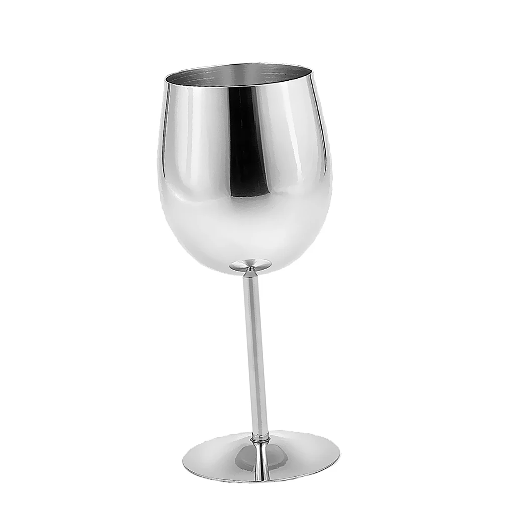 Stainless Steel Wine Glasses Wine Goblet Glass For Daily, Camping & Picnics Champagne Cup Metal Goblet Mug Wine Cordial Cup