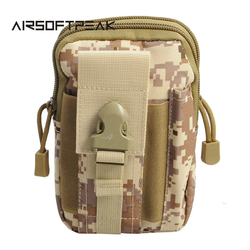 AIRSOFTPEAK Тактический мешок Molle Поясная сумка Спортивный подсумок Военный комплект Телефонный чехол для Iphone 7 Сумки для охоты - Цвет: Digi Desert