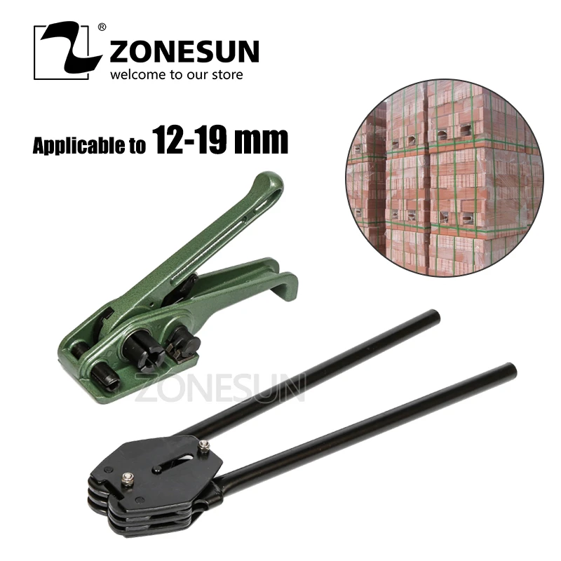 ZONESUN 12 16 19mm Manual Lumber Packing PP PET Strapping Band 