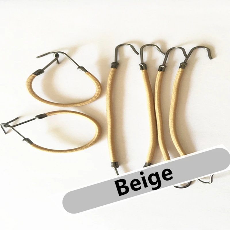 5pcs Beige 1/5/10 шт упругие зажимы бантики, аксессуары для волос для девочек резинки с завязками с хвост держатель БАНДЖИ толстый густая шерсть кролик волос Головные уборы - Цвет: 5pcs Beige