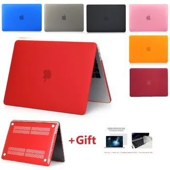 

New Crystal Clear/ Matte Laptop Case For Apple Macbook Mac book Air Pro Retina Hard Shell Case with free Keyboard Cover+ Film
