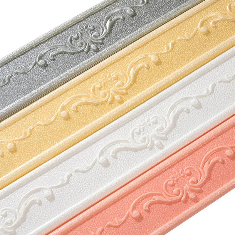 3D Pattern Sticker Wall Trim Line Skirting Border Sticker Decoration