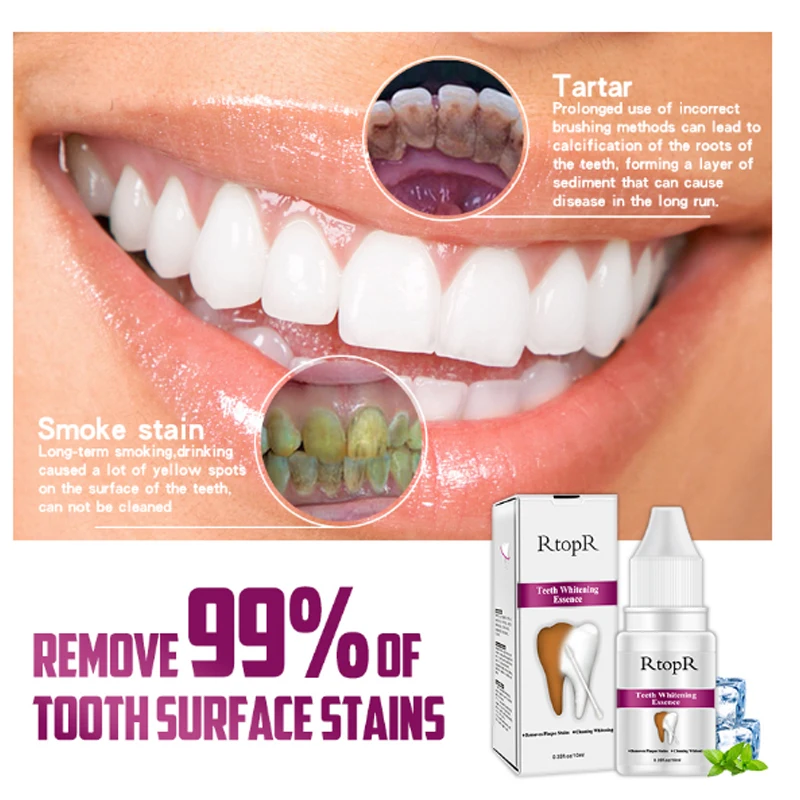 Teeth Oral Hygiene Essence Whitening Essence Daily Use Effective Remove Plaque Stains Cleaning Product teeth Cleaning Water 10ml