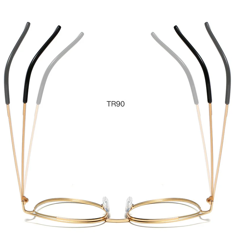 TR90 тонкий металл кошачий глаз оправа прозрачные круглые очки с диоптрией близорукость круглые очки хипстерские очки оправа Роскошные брендовые дизайнерские