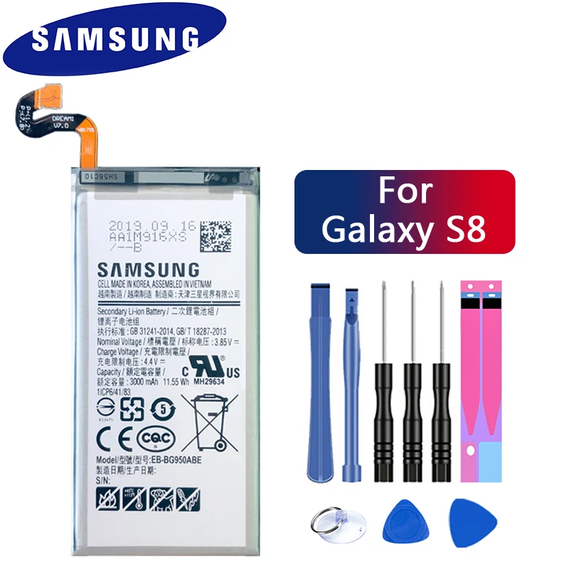 Samsung Original Battery For Galaxy S8 SM-G9508 G950F G950A G950T G950U G950V G950S 3000mAh EB-BG950ABE Mobile Phone Batteries Samsung Original Battery For Galaxy S8 SM-G9508 G950F G950A G950T G950U G950V G950S 3000mAh EB-BG950ABE Mobile Phone Batteries