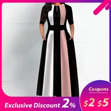 Винтажное женское платье трапециевидной формы с круглым вырезом и рукавом средней длины, женское платье в стиле ретро со стандартной талией, Осень-зима, горячая распродажа