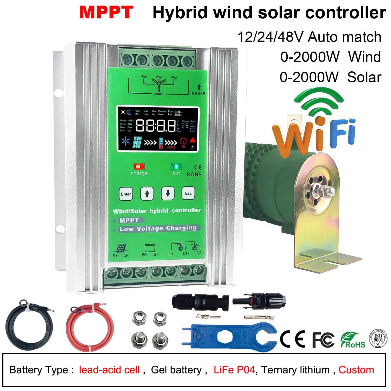 Новый гибридный контроллер усиления заряда от солнечной энергии MPPT 4000 Вт