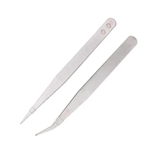 1/3/5/10 шт Нержавеющая сталь Пинцет Серебряный тон прямые плоскогубцы с изогнутыми губками инструмент для рыб, растений и зажим для бровей точности набор для сборки