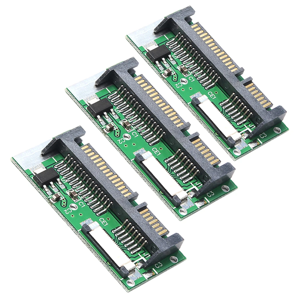 3 Pieces SATA Adapter Card, 1.8inch LIF to 2.5inch SATA 24Pin ZIF to 22Pin SATA Converter Adapter Card, No Capacity Limit