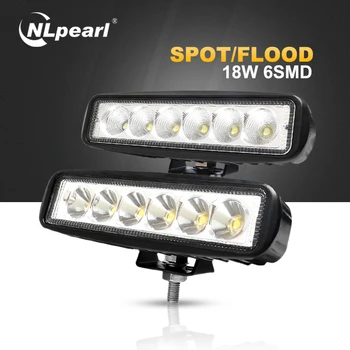 

Nlpearl 2x 18W 6'' Car Light Assembly Spot Flood Fog Lights for Cars Led Work Light Off Road Truck 4WD 12V Daytime Running Light