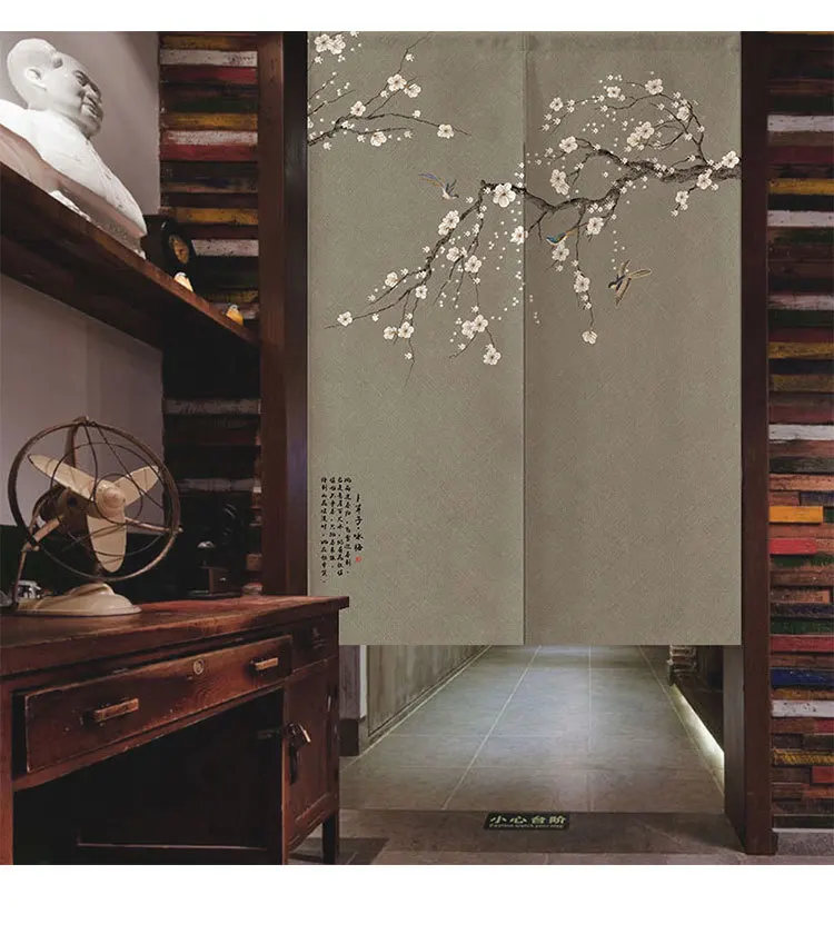 Китайский цветок и птица дверная занавеска в спальной декорации занавески для ванной перегородки для кухни фэн шуй занавес Норен