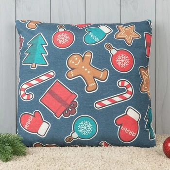 

Decorative pillow with photo printing "Gingerbread" 40x40 cm