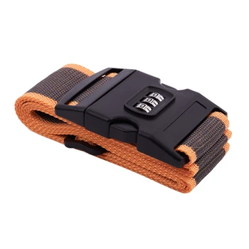 

Safety belt Belt Lock Combination Travel Luggage Suitcase band color:Orange + Grey