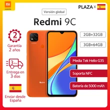Xiaomi-Smartphone Redmi 9C, versión Global, pantalla HD de 6,53 pulgadas, Helio G35, ocho núcleos, batería de 5000mAh, triple Cámara ia de 13MP