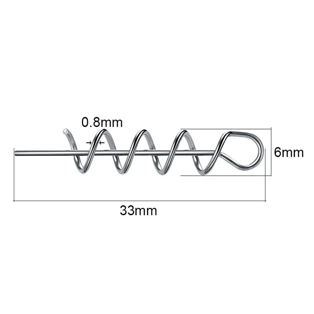 50 or100pcs/Lot Spring Lock Pin Crank Hook Fishing Connector 7MM-42MM Stainless Steel Swivels&Snap Soft Bait Accessories Flat 33MM