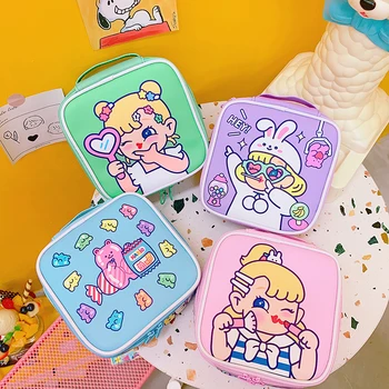 

Cartoon Cute Cosmetic Bag Portable Travel Large Capacity Storage Box Wash Bag Small Necessarie Feminina Home Storage EB50SN