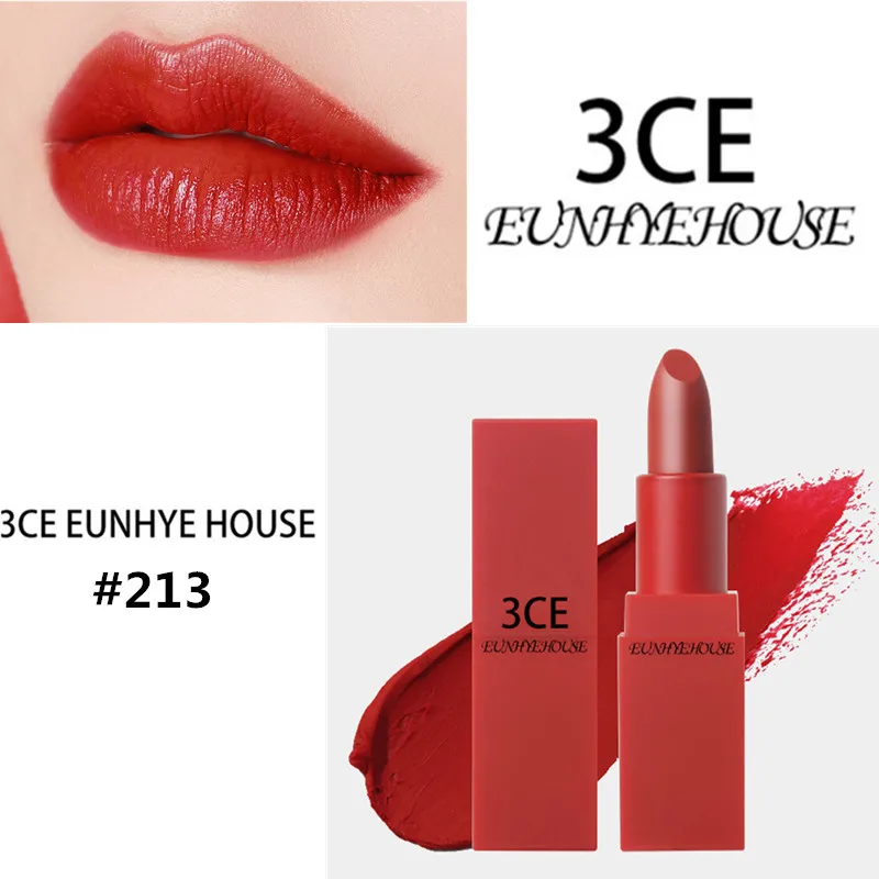 3CE eunhye House Red Recipe, цвет губ, Косметика для макияжа, красная Увлажняющая помада, матовая губная помада