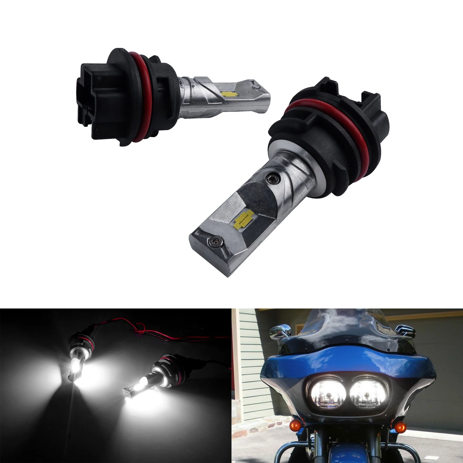

ANGRONG 2X PH11 9014 CSP 12 SMD светодиодная головсветильник лампа для мотоцикла дневные ходовые огни DRL