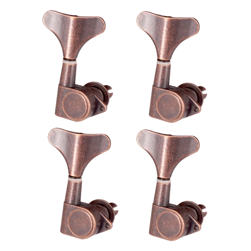   Tail Buttons Bass String Tuners Pegs keys Machine Heads 4R Red Bronze