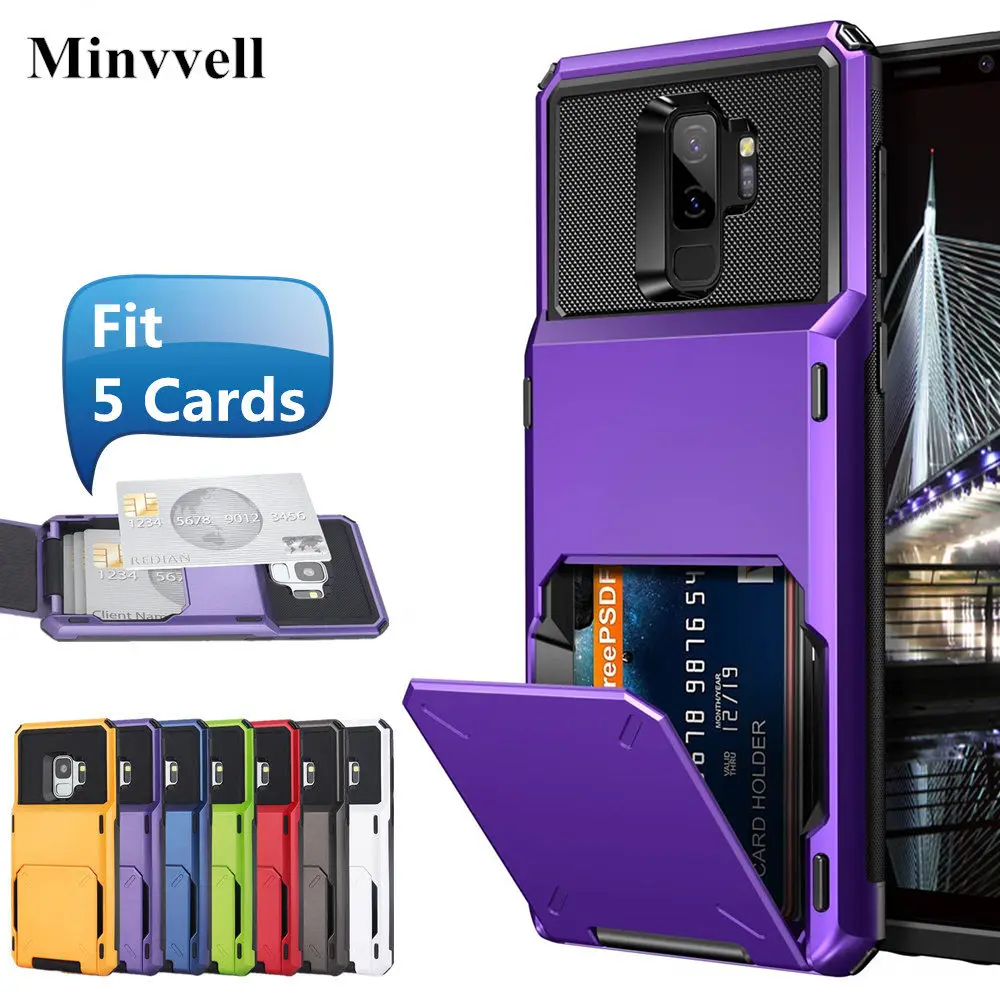 For Samsung Galaxy S9 S9Plus S9+ Case Flip Card Slots Business
