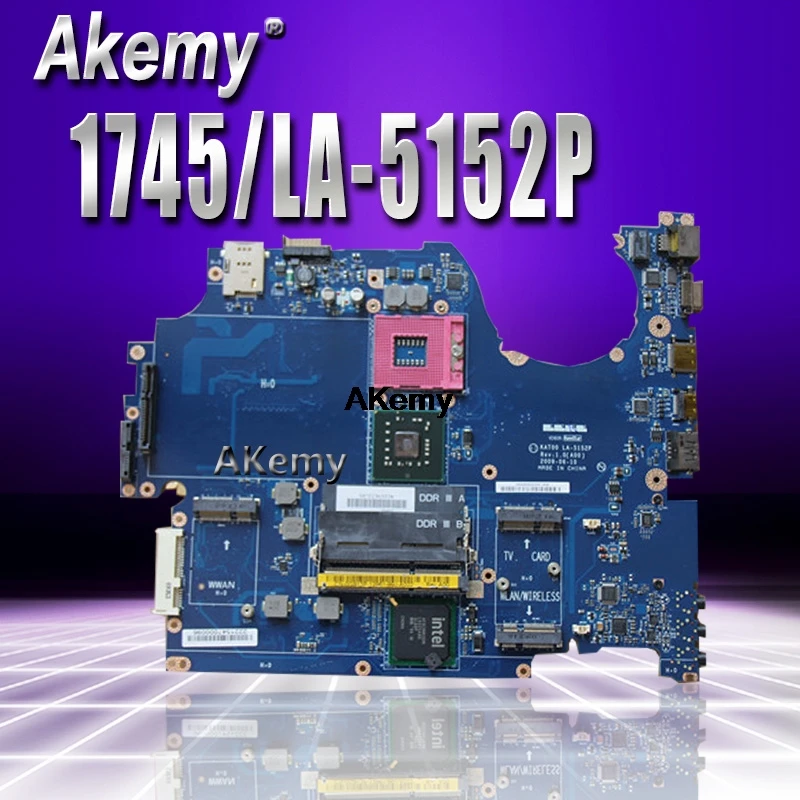 

For Dell Studio 1745 Laptop Motherboard KAT00 LA-5152P CN-0G913P 0G913P G913P 100% fully tested
