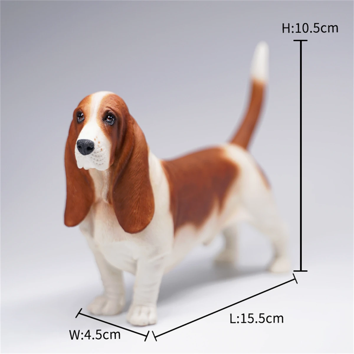 JXK 1/6 Basset Hound Animal Model Cute Dog Figure Toys Adult Xmas