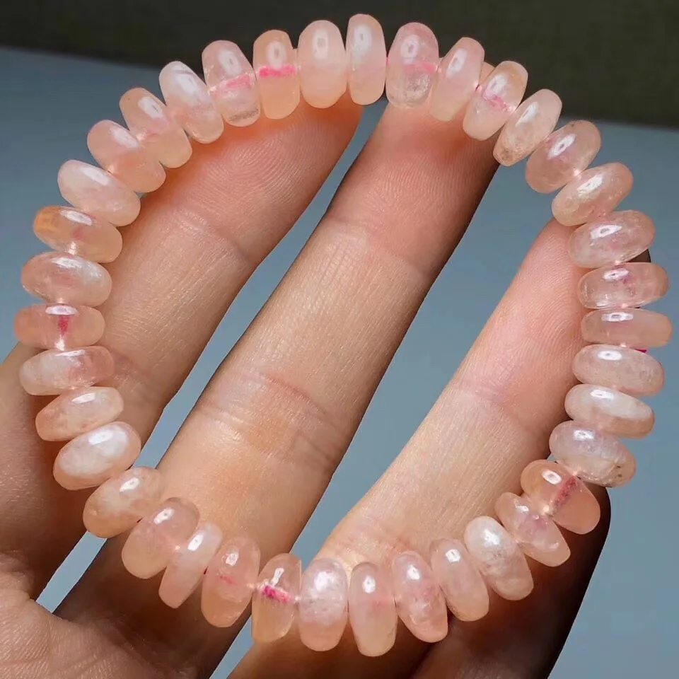 

9mm Real Natural Beryl Morganite Jewelry For Women Lady Love Gift Gemstone Crystal Barrel Beads Clear Stone Fashion Jewelry AAAA