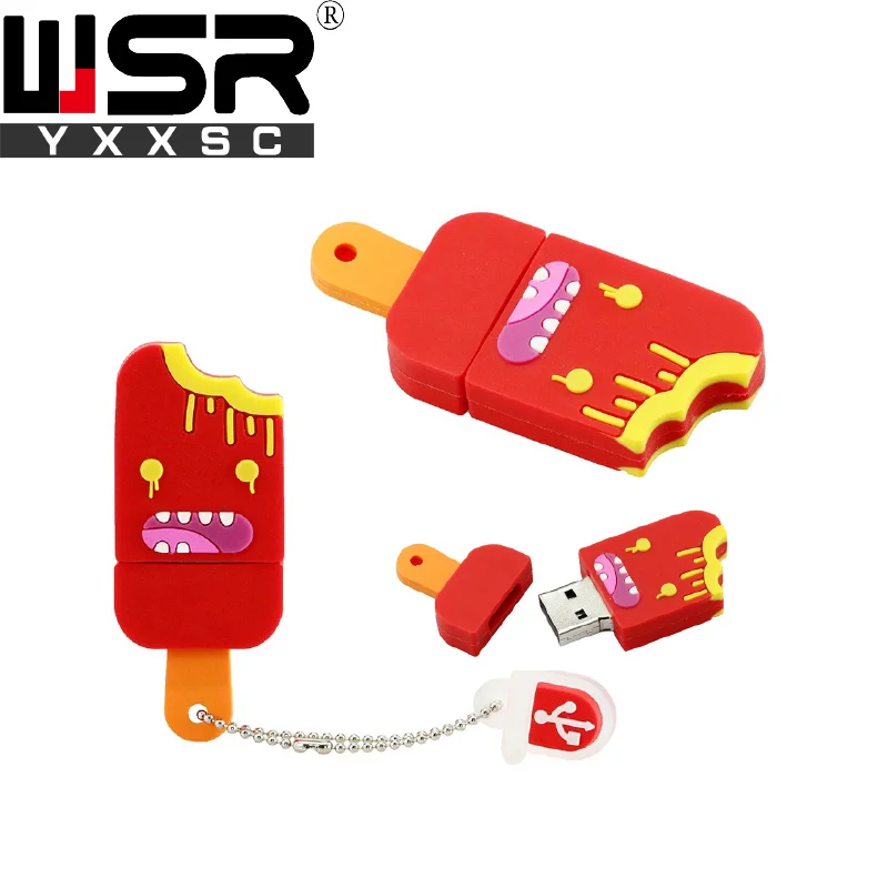 Cute cartoon ice cream usb2 0 pen drive 32gb 64gb creative high speed 128gb waterproof memory 1 Cute cartoon ice cream usb2 0 pen drive 32gb 64gb creative high speed 128gb waterproof memory 5