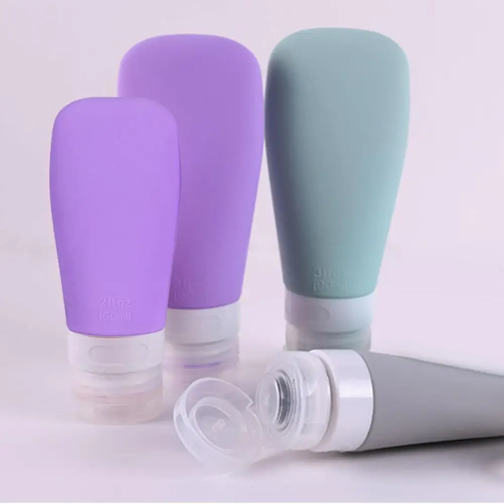 

3Pcs Silicone Toiletries Conditioner Lotion Soap Liquid Holder Travel Bottle Set