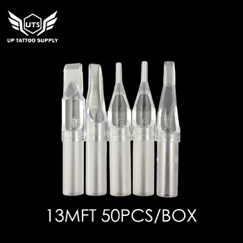 

50pcs/lot Tattoo Flat Tips 13MFT Disposable Transparent Steriled Plastic Tips Tattoo Needle Supplies