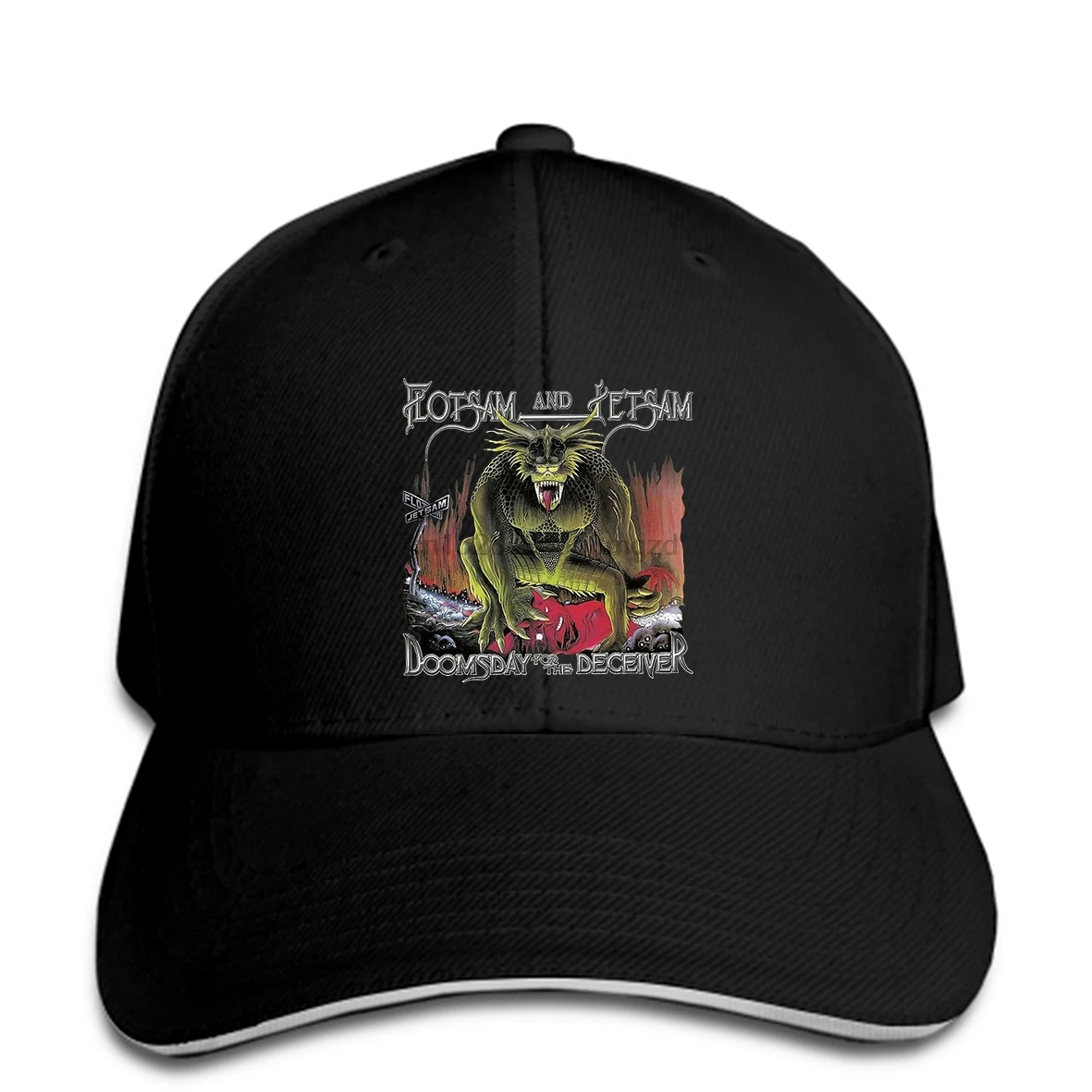 Белая мужская бейсбольная кепка FLOTSAM AND JETSAM DOOMSDAY для Обманщика, Мужская кепка в стиле рок, бейсболка, женская кепка, остроконечная