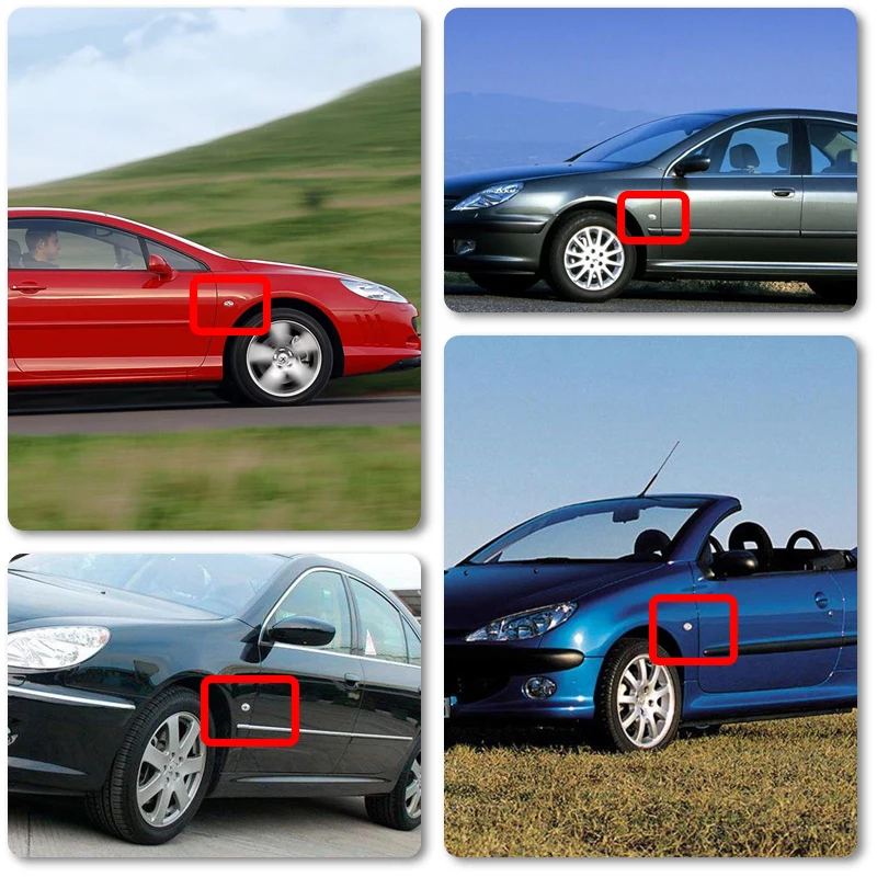 Подходит для peugeot 206 206 CC 407 607 передние янтарные светодиодные, боковые, габаритные фонари прозрачный дым Авто Поворотная сигнальная лампа